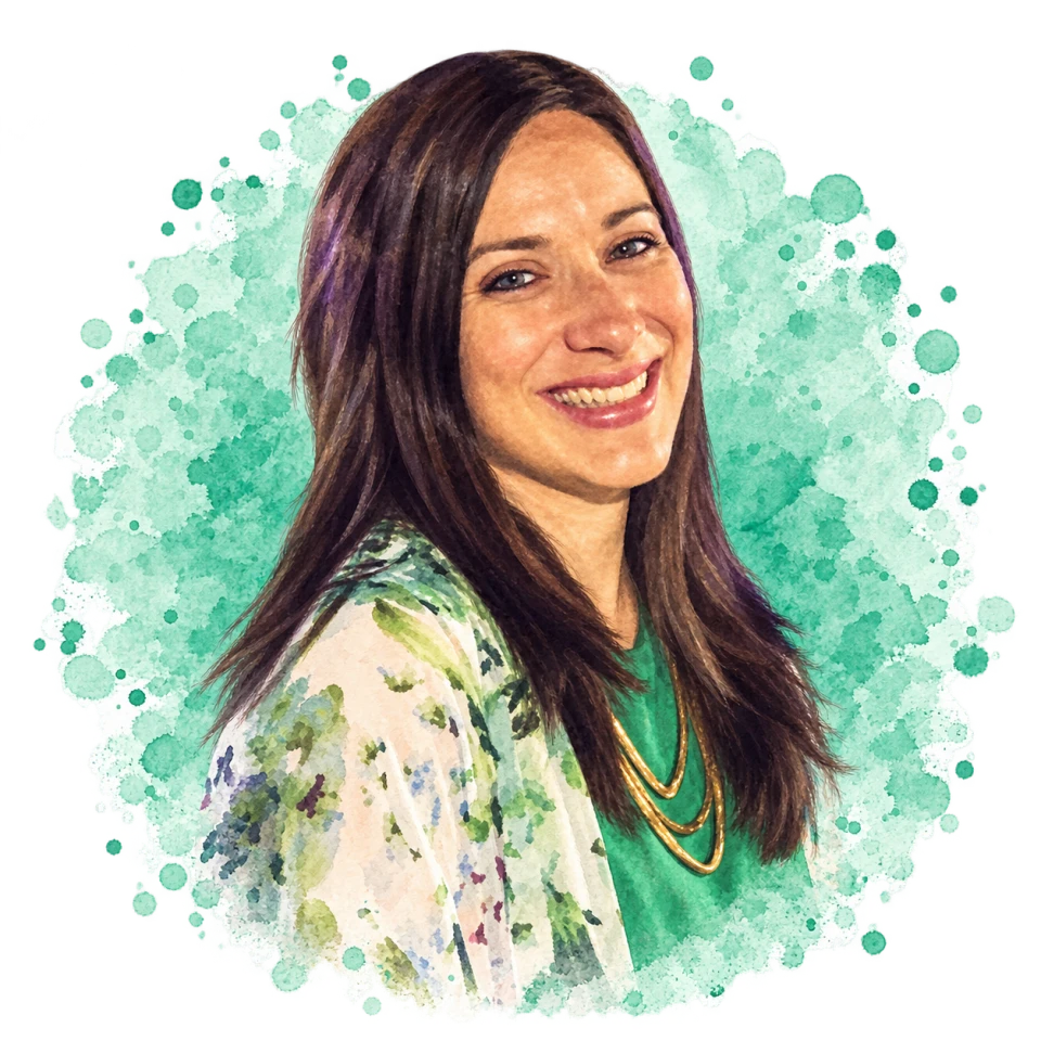 Watercolour portrait of Roberta
